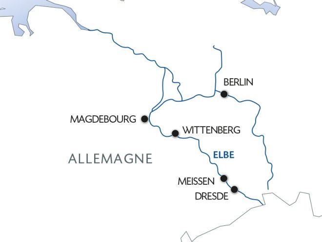 mappa crociera Capodanno Dresda Berlino